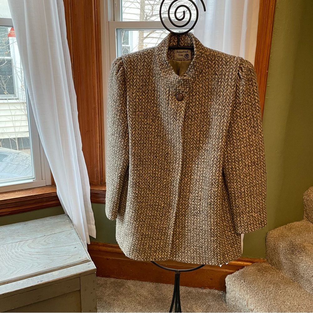 Vintage pure wool tweed jacket - Picture 6 of 7